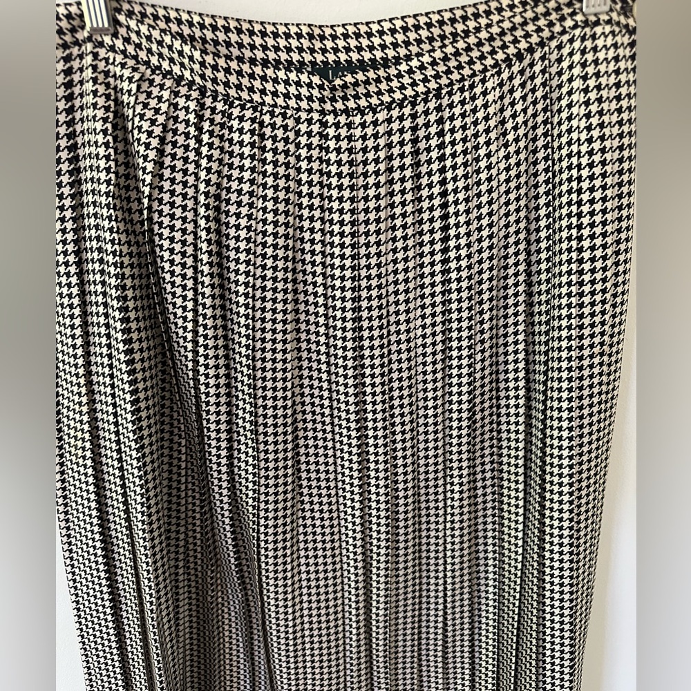 Lauren Ralph Lauren Black and White Houndstooth Midi Skirt - Picture 5 of 11